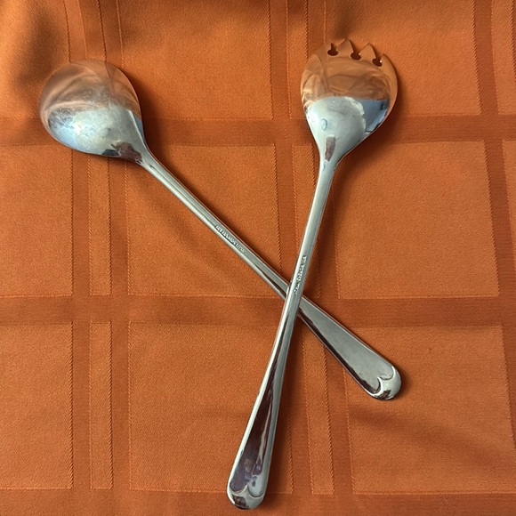 Rogers Silver Plate Salad Fork &  Spoon - Picture 3 of 3